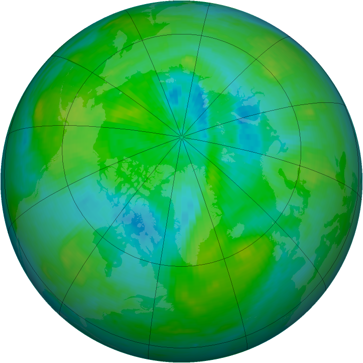 Arctic ozone map for 12 September 1987